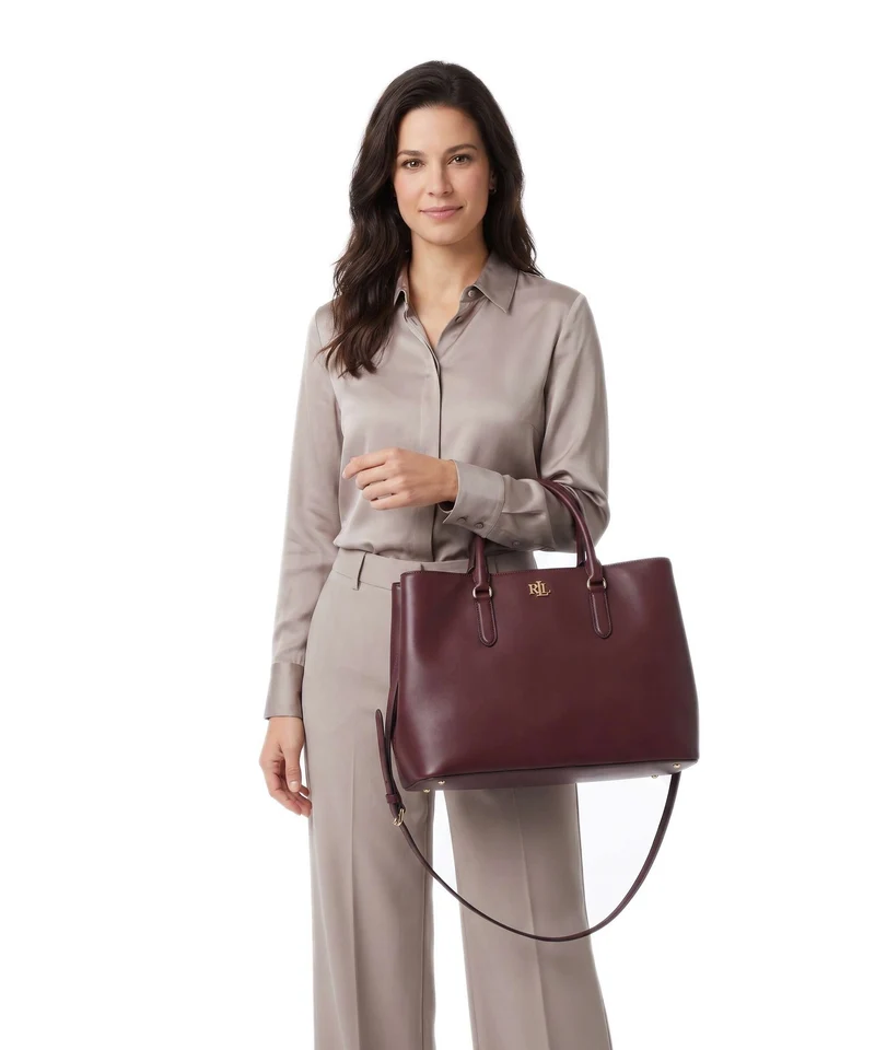 Lauren Ralph Lauren Marcy 36 Bolso de mano dark garnet