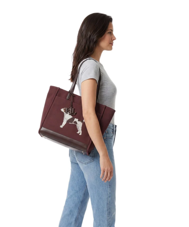 Lauren Ralph Lauren Cameryn Large Bolsa shopping dark garnet/chestnut brown