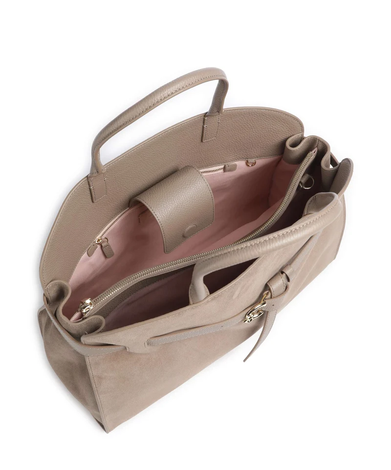 Coccinelle Sabine Suede Bolso de mano warm taupe