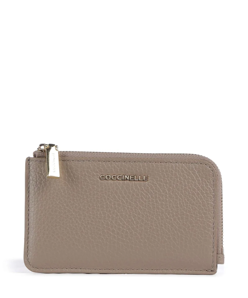 Coccinelle Metallic Soft Tarjetero warm taupe