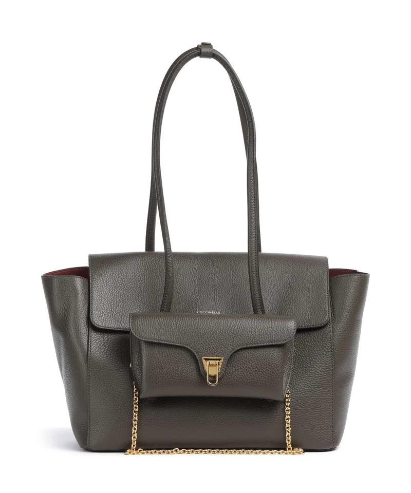 Coccinelle Beat Bolsa shopping fango