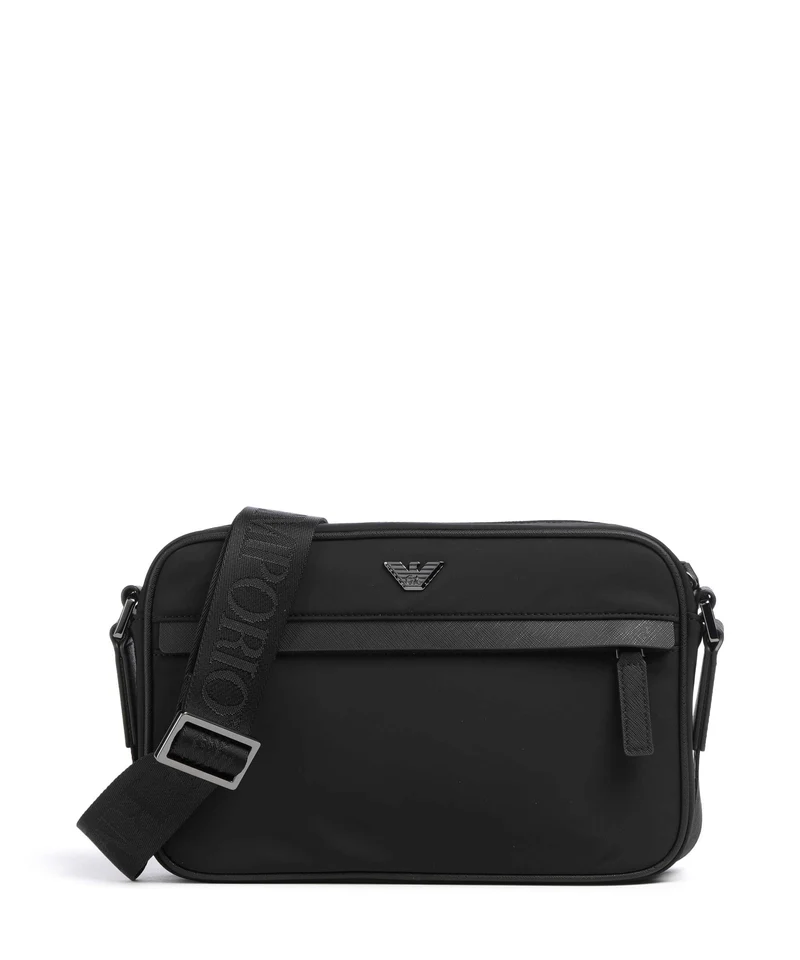 Emporio Armani Nylon Recycled Bandolera black beauty