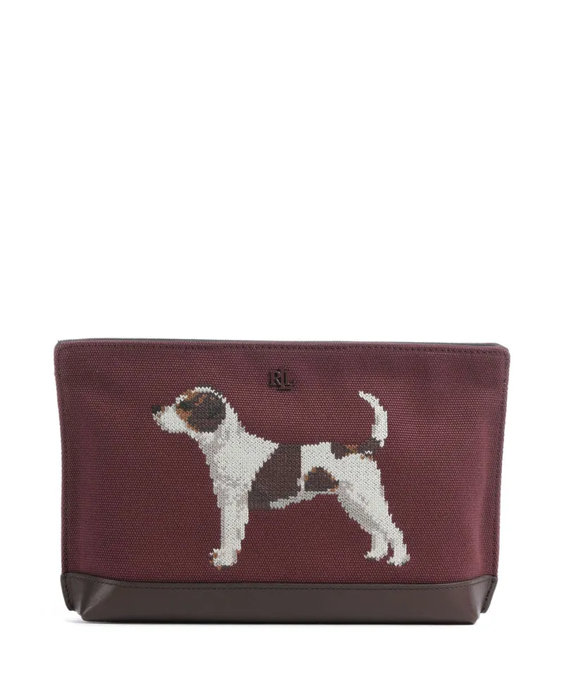 Lauren Ralph Lauren Large Bolso de cosméticos dark garnet/chestnut brown