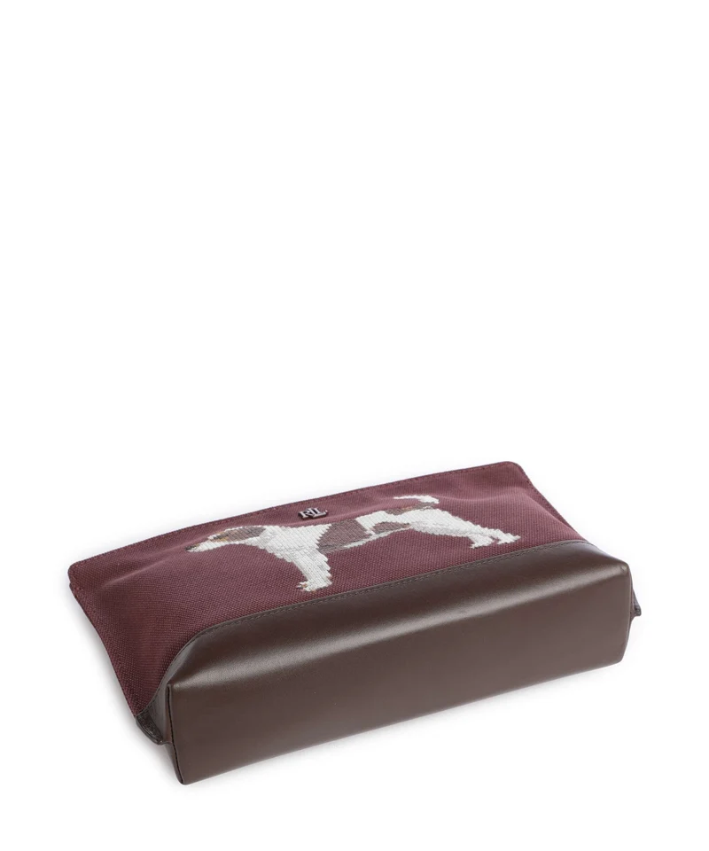 Lauren Ralph Lauren Large Bolso de cosméticos dark garnet/chestnut brown