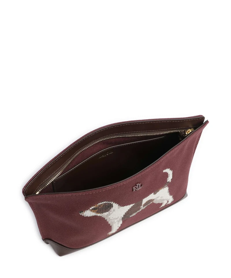 Lauren Ralph Lauren Large Bolso de cosméticos dark garnet/chestnut brown