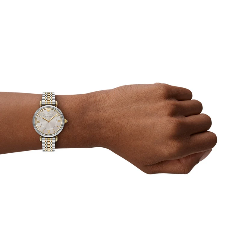 Emporio Armani Silver and Gold Women's Watch AR11702