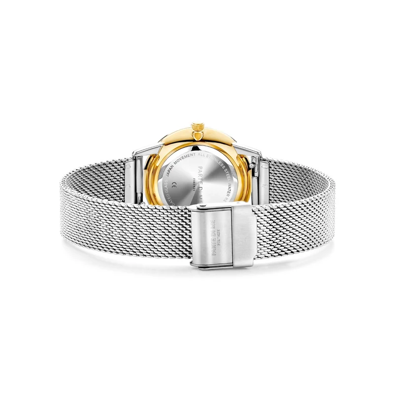 Parte Di Me Orologio rond dames horloge goud- en zilverkleurig PDM09051