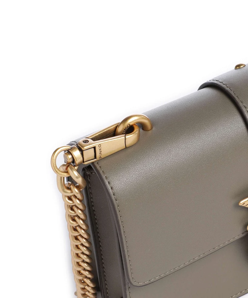 Pinko Love One Mini Bandolera verde/oliva scuro/antique gold