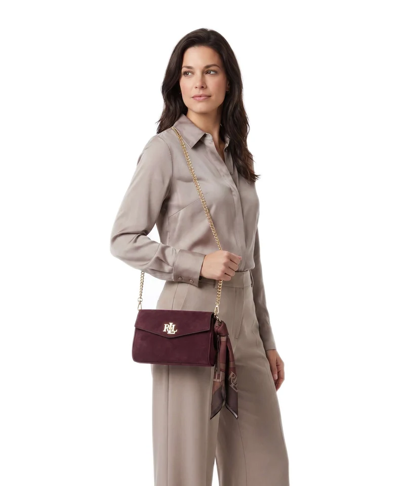 Lauren Ralph Lauren Tanner Large Bandolera dark garnet/urban bltng/garnet multi