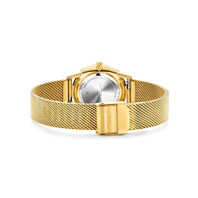Parte Di Me Orologio rond dames horloge goudkleurig en zwart PDM09052