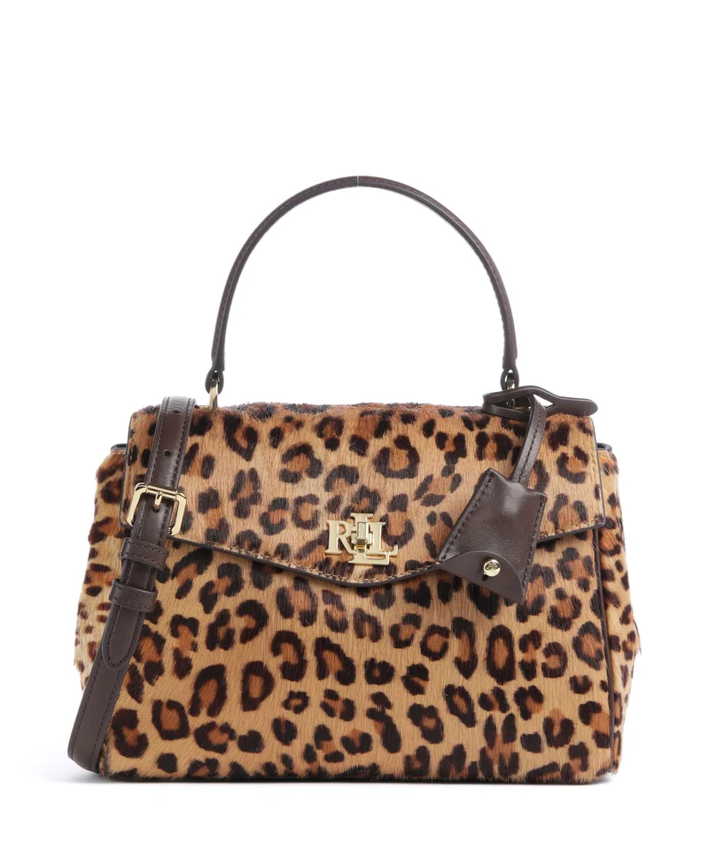 Lauren Ralph Lauren Farrah Small Bolso de mano modern leopard/chestnut brown
