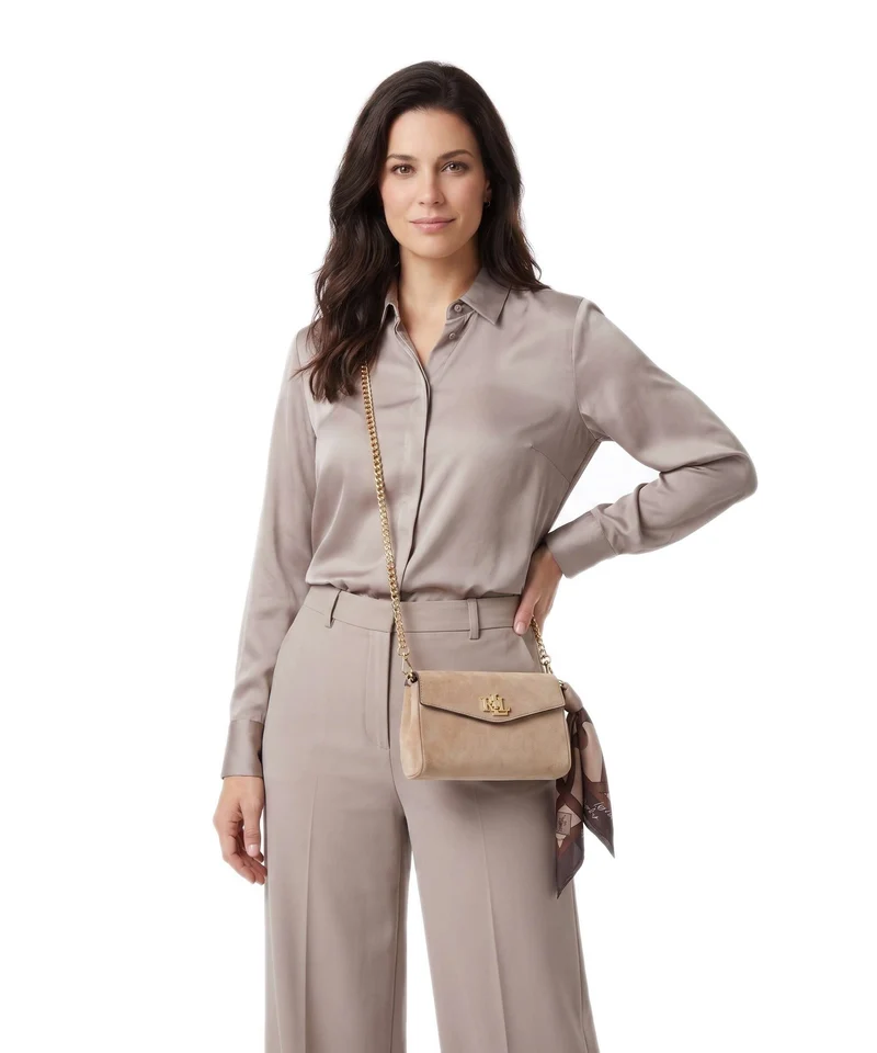 Lauren Ralph Lauren Tanner Large Bandolera urban bltng/camel multi