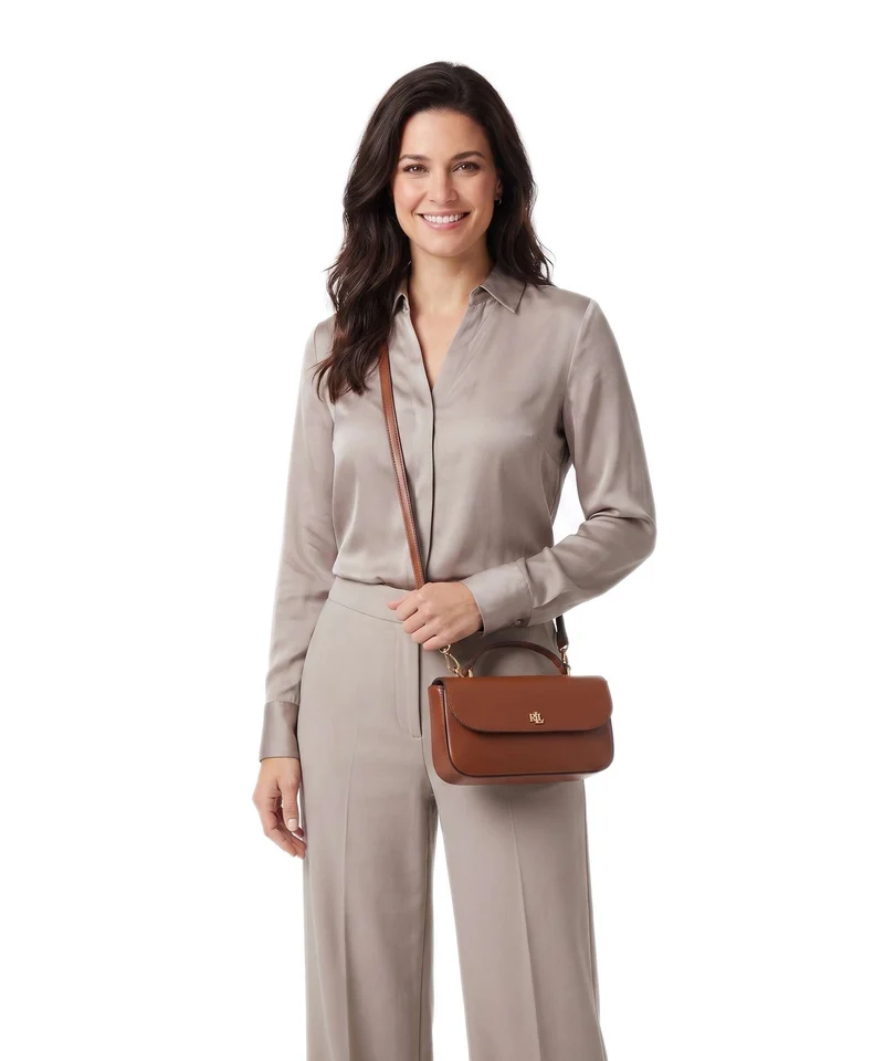 Lauren Ralph Lauren Marcy Large Bandolera lauren tan