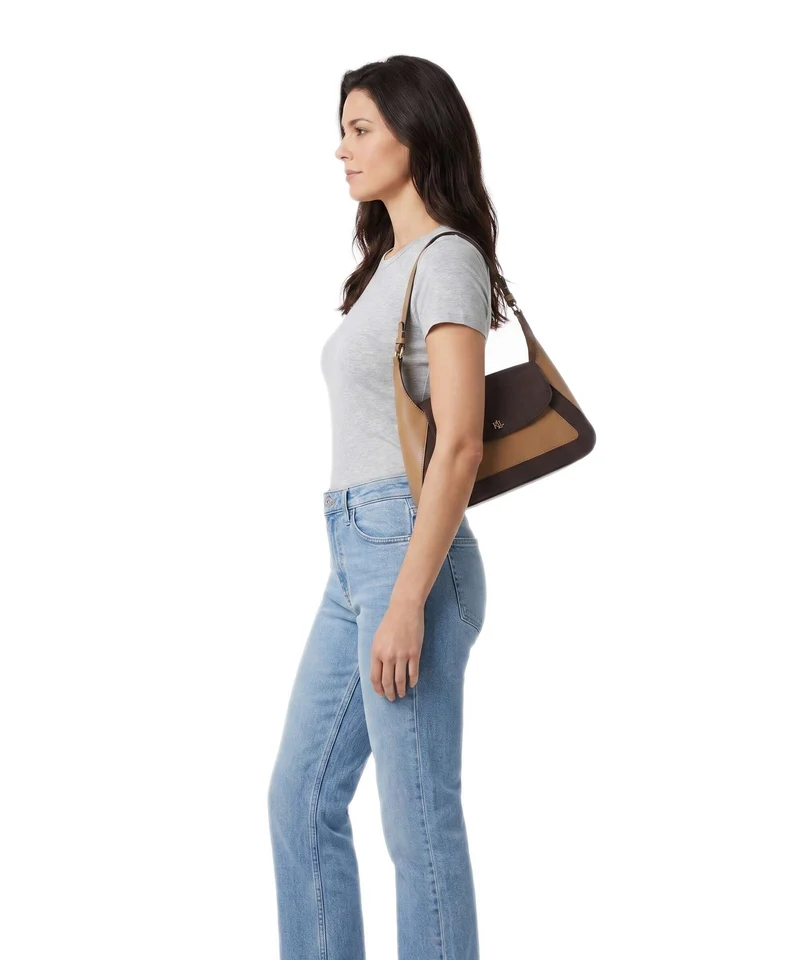 Lauren Ralph Lauren Schylar Medium Bolso de hombro camel/chestnut brown