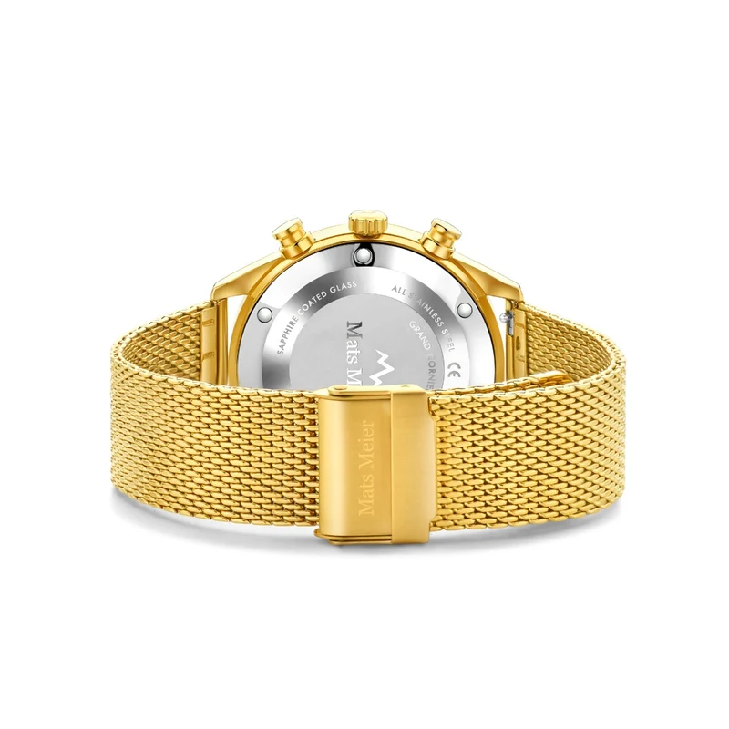 Mats Meier Grand Cornier Chronograaf Herenhorloge Goudkleurig met Zwart MM00138