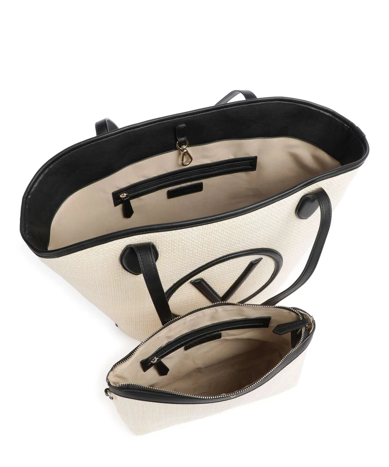 Valentino Bags Covent Bolsa shopping naturale/nero