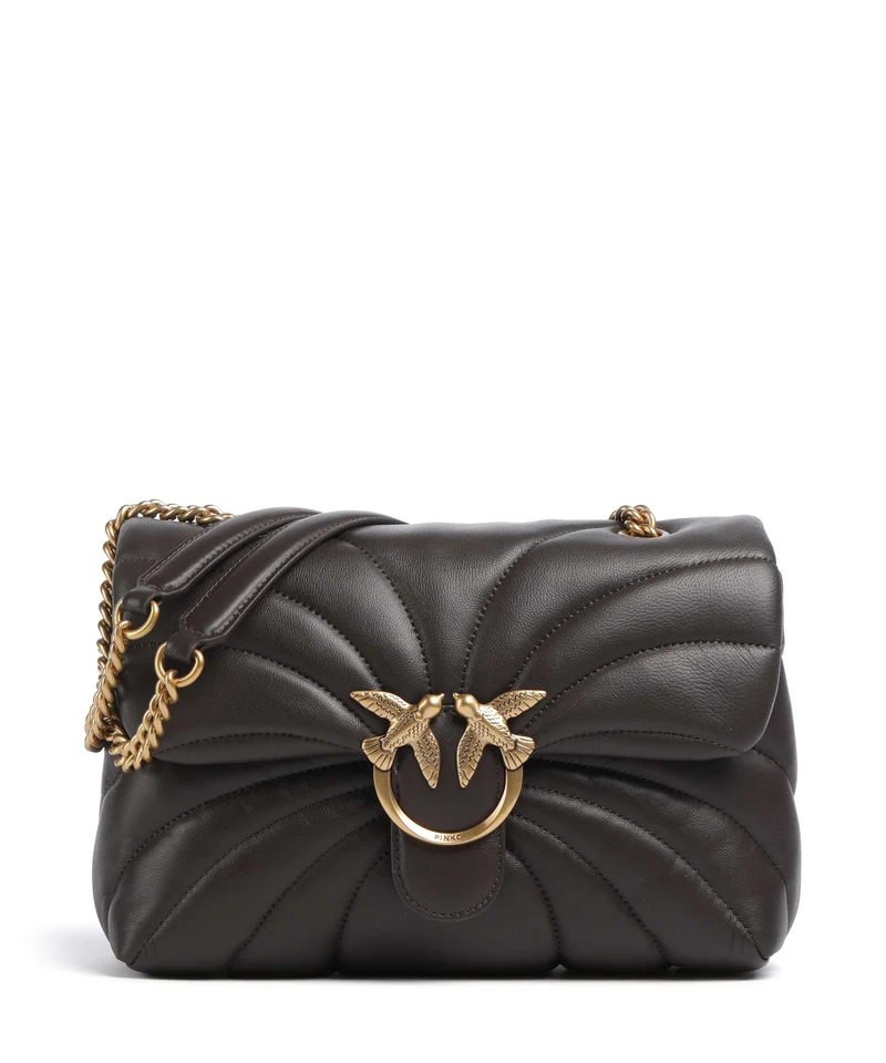 Pinko Love Puff Classic Bolso de hombro marrone marasca/antique gold
