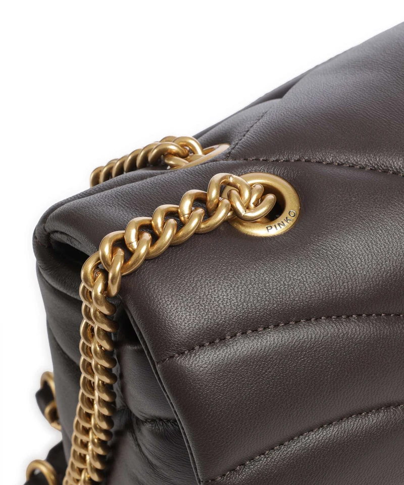 Pinko Love Puff Classic Bolso de hombro marrone marasca/antique gold