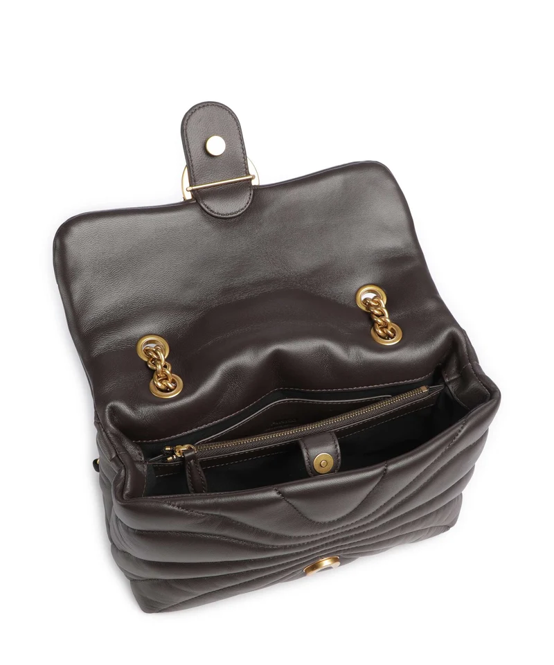 Pinko Love Puff Classic Bolso de hombro marrone marasca/antique gold