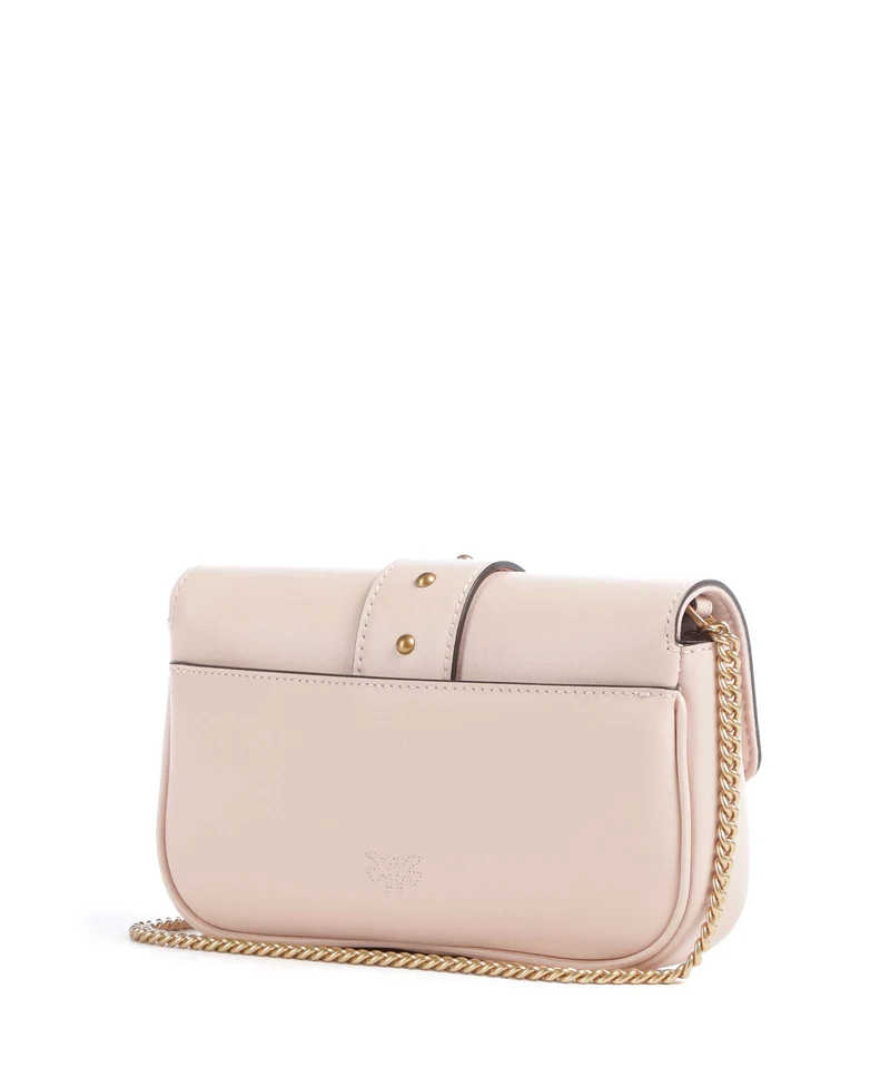 Pinko Love One Pocket New Buckle Bandolera rosa cammeo/antique gold