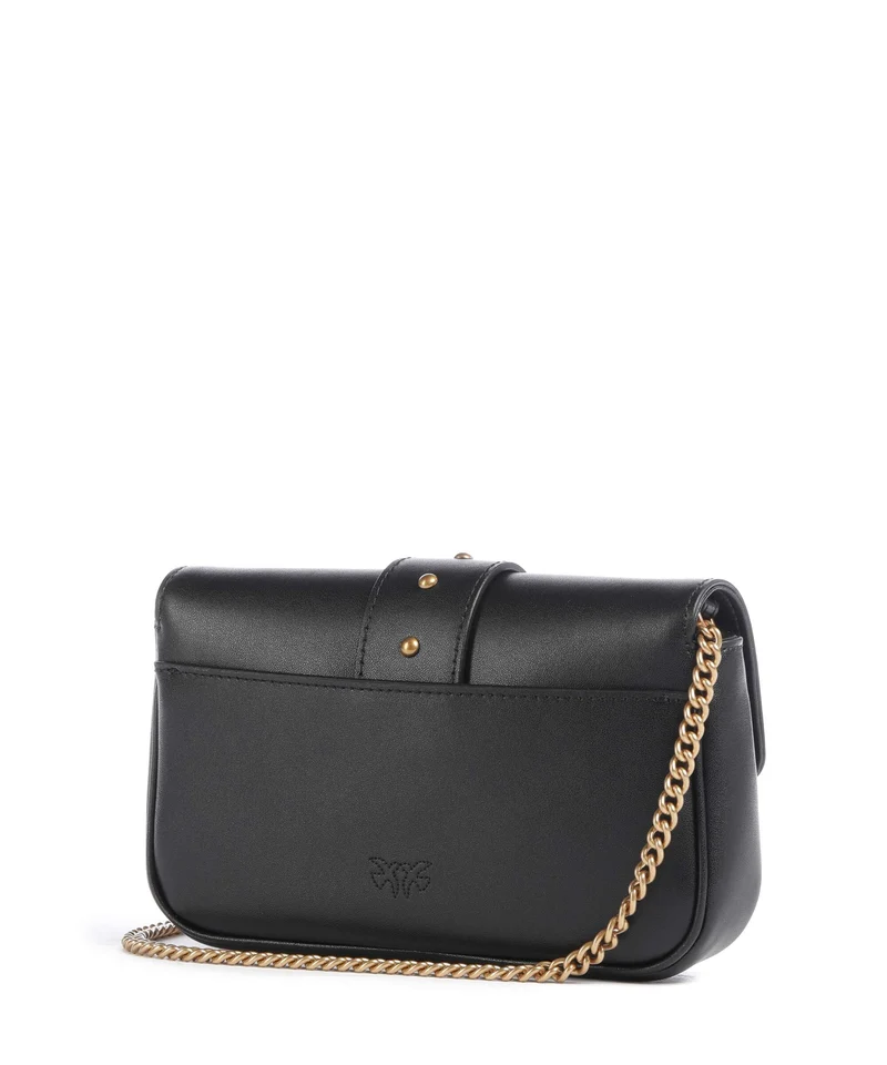 Pinko Love One Pocket New Buckle Bandolera nero/antique gold