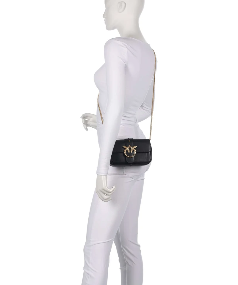 Pinko Love One Pocket New Buckle Bandolera nero/antique gold