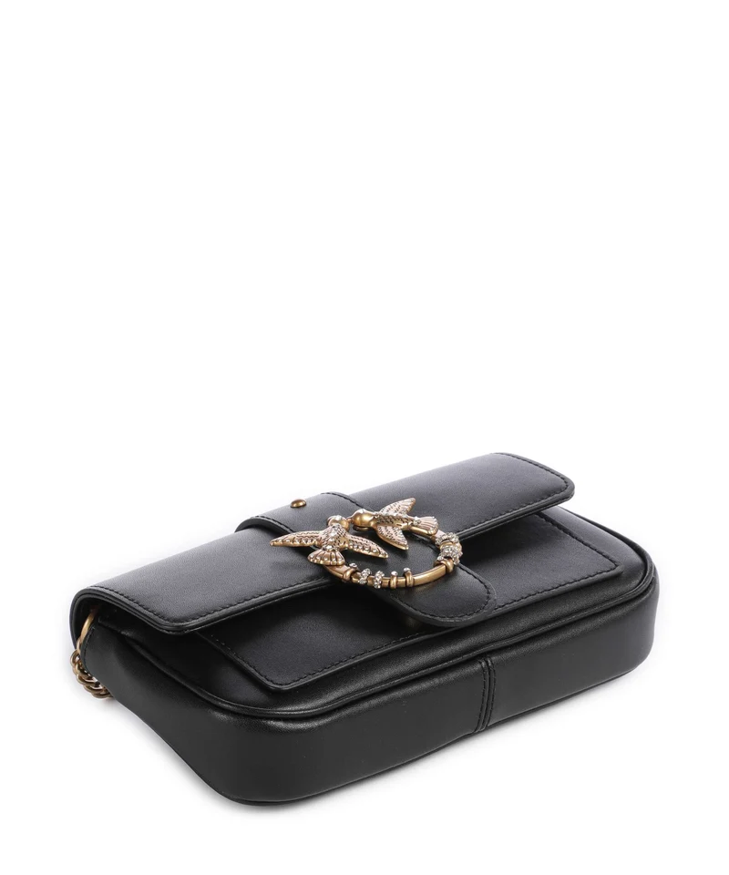 Pinko Love One Pocket New Buckle Bandolera nero/antique gold