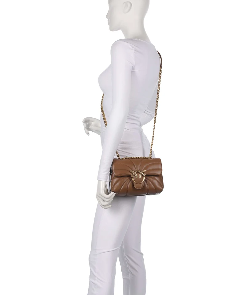 Pinko Love Puff Mini Bolso de hombro marrone cognac/antique gold