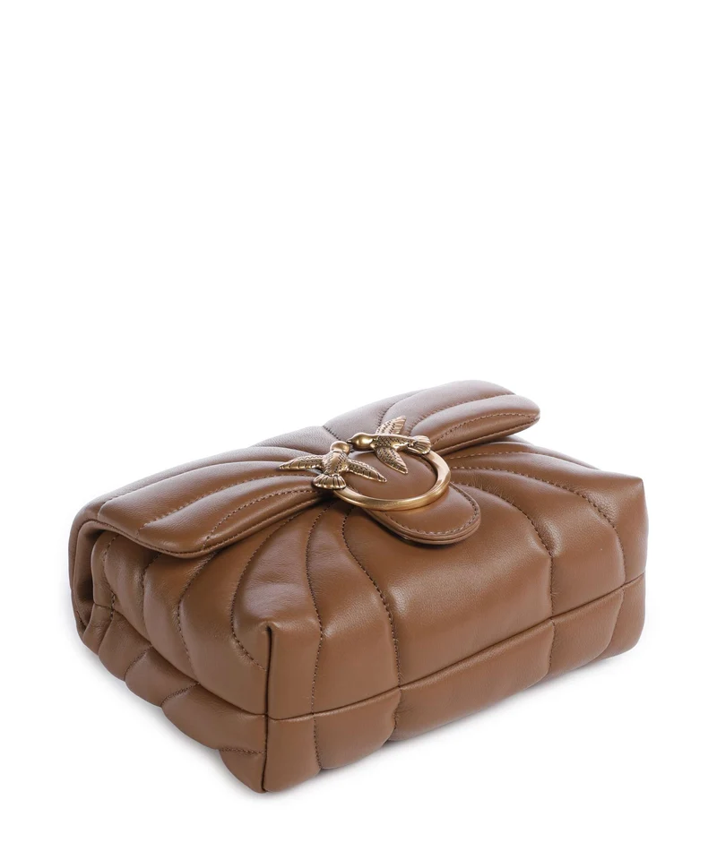 Pinko Love Puff Mini Bolso de hombro marrone cognac/antique gold