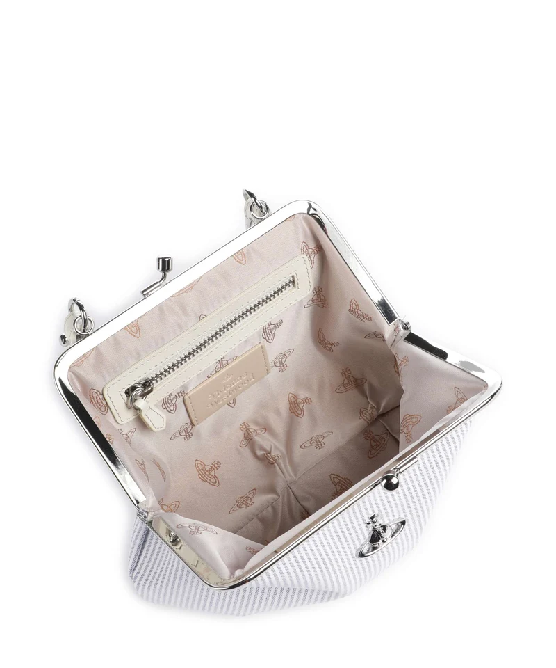 Vivienne Westwood Granny Frame Classic Oxford Shirt Bolso de mano ink stripe