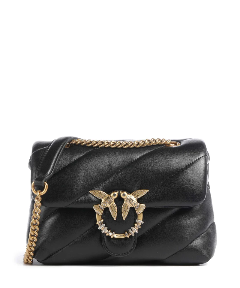 Pinko Love Puff Mini New Buckle Bolso de hombro nero/antique gold