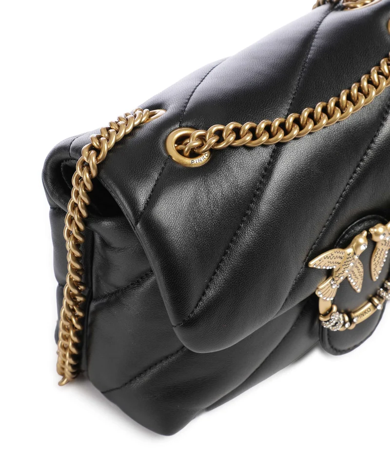 Pinko Love Puff Mini New Buckle Bolso de hombro nero/antique gold