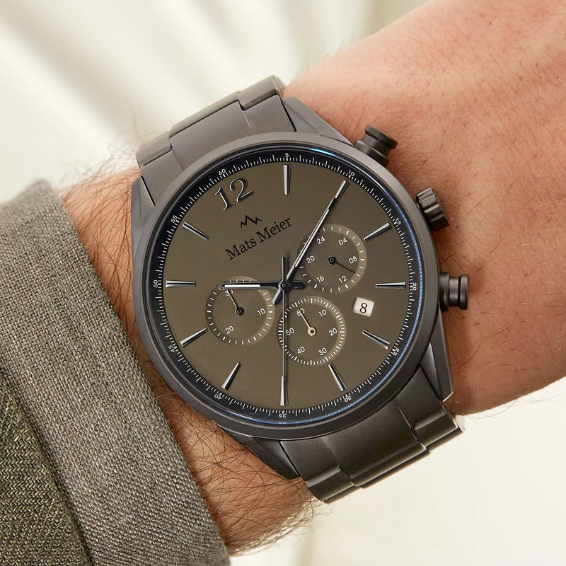 Mats Meier Grand Cornier Chrono Gunmetal Horloge MM00127