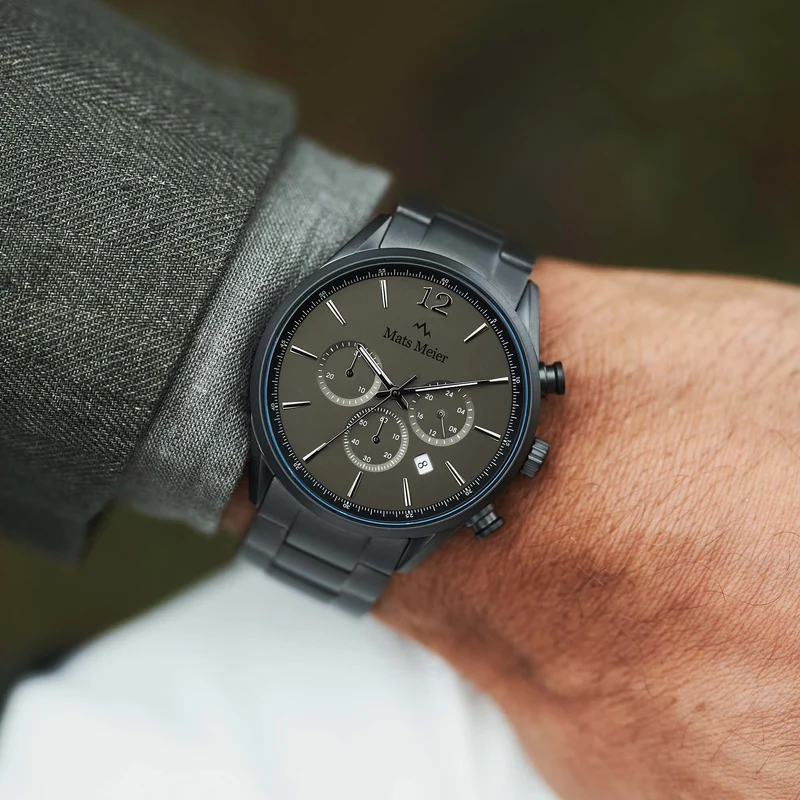 Mats Meier Grand Cornier Chrono Gunmetal Horloge MM00127