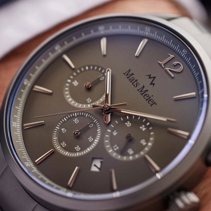 Mats Meier Grand Cornier Chrono Gunmetal Horloge MM00127