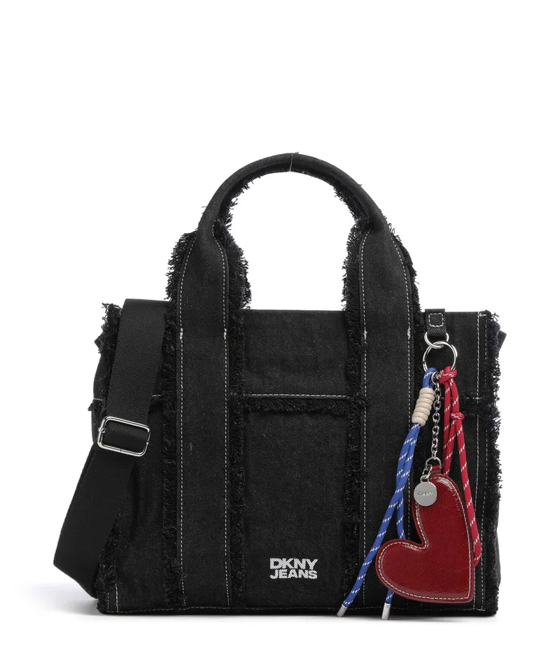 DKNY Barret Medium Bolso de mano black denim