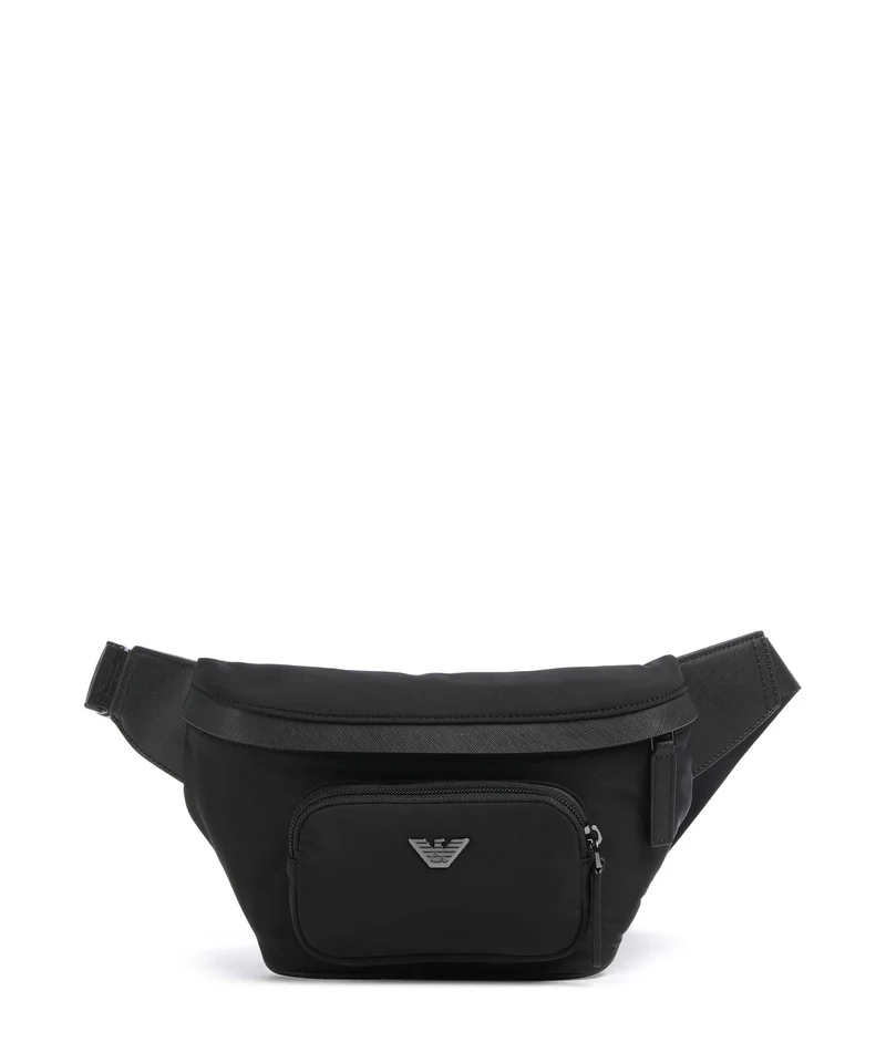 Emporio Armani Nylon Recycled Riñonera black beauty