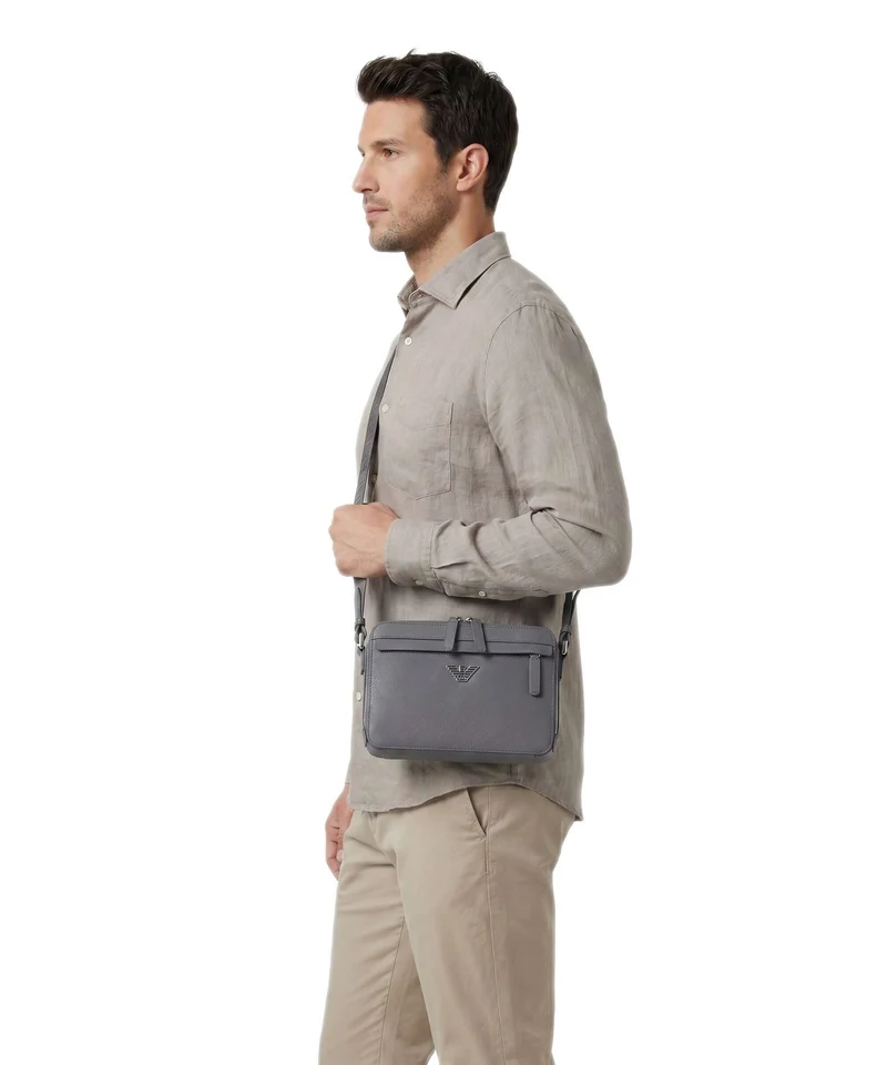 Emporio Armani Business Regenerated Bandolera grey