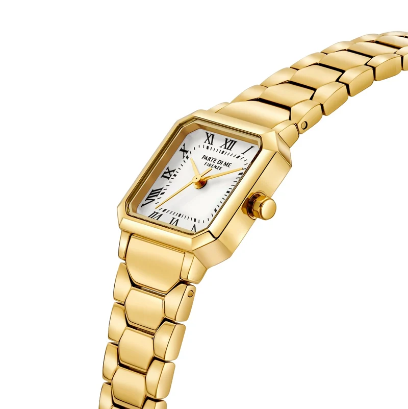 Parte di Me Orologio vierkant dameshorloge goudkleurig met parelmoer