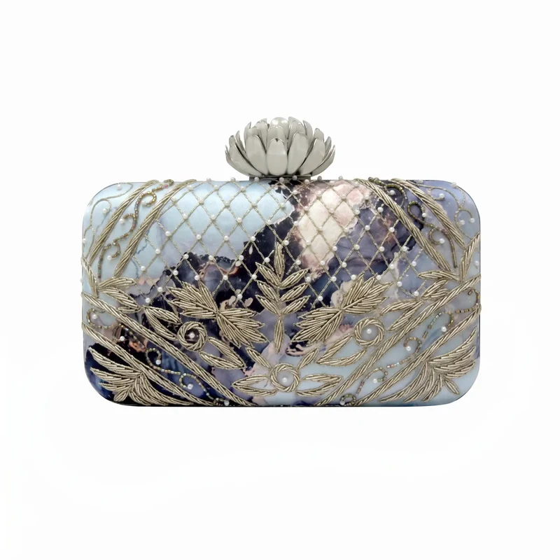 Bolso Loto Rangiroa Plata Azules