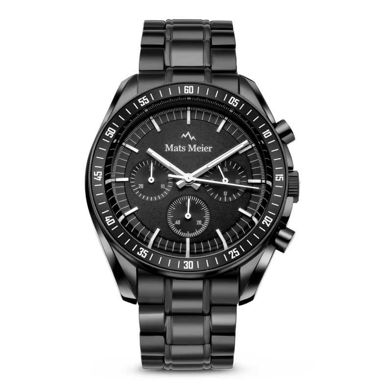 Mats Meier Arosa Racing Chronograaf Herenhorloge Zwart MM50016