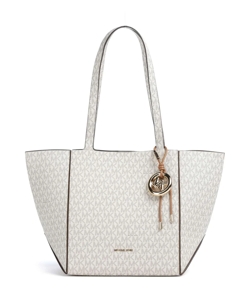 Michael Kors Jordi Medium Bolsa shopping vanilla/acorn