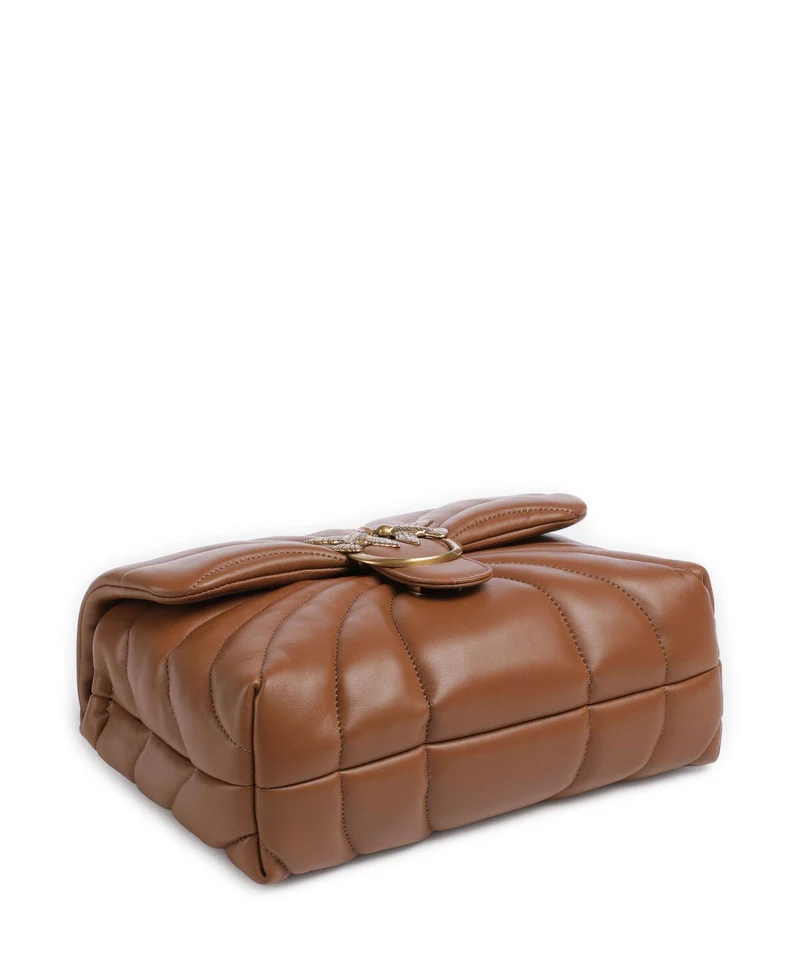 Pinko Love Puff Classic Bolso de hombro marrone/leone/antique gold