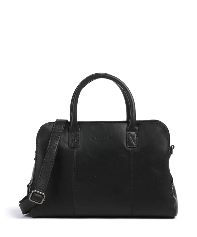 The Chesterfield Brand Wax Pull Up Cow Layton Bolso de mano black