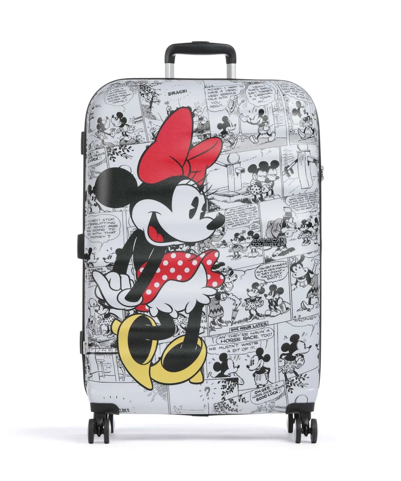 American Tourister Wavebreaker Disney Maleta con 4 ruedas minnie comics/white