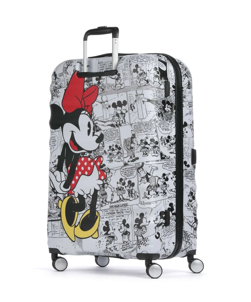 American Tourister Wavebreaker Disney Maleta con 4 ruedas minnie comics/white