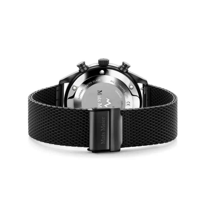 Mats Meier Grand Cornier Chronograaf Herenhorloge Mat Zwart MM00137