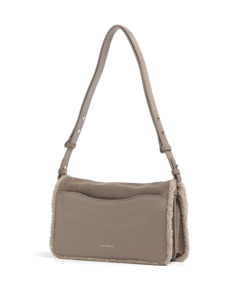 Coccinelle C-Me Softy Suede Bolso de hombro warm taupe