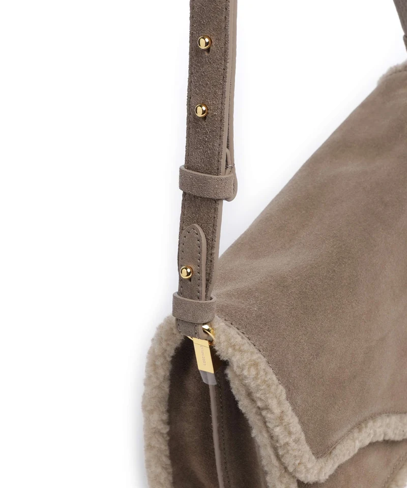 Coccinelle C-Me Softy Suede Bolso de hombro warm taupe