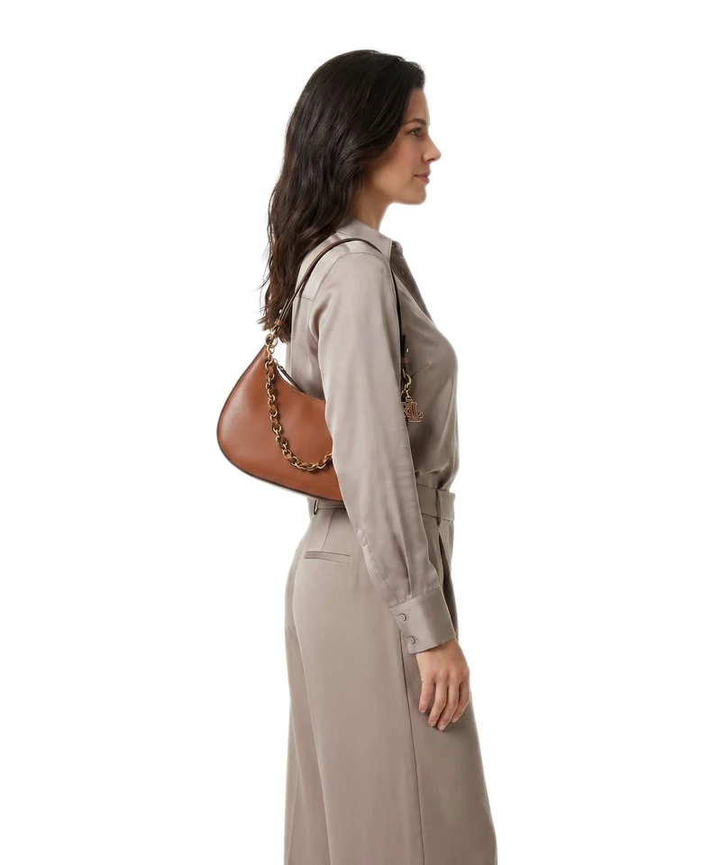 Lauren Ralph Lauren Marcy Medium Bolso de hombro lauren tan